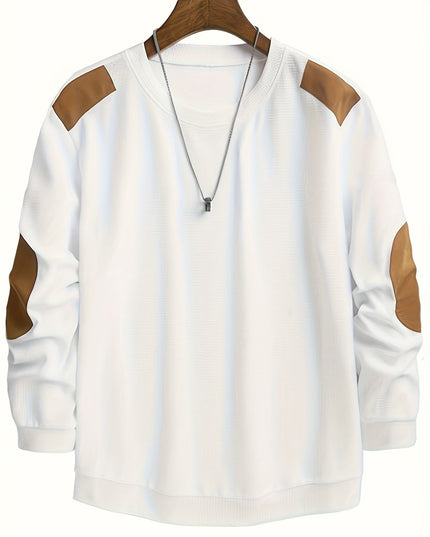 Oliver | Elbow-Patch Waffle-Knit Jumper