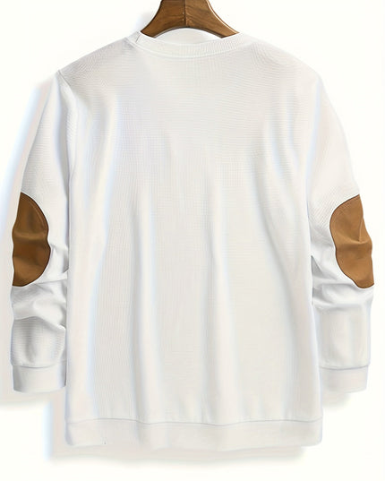 Oliver | Elbow-Patch Waffle-Knit Jumper