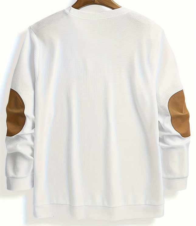 Oliver | Elbow-Patch Waffle-Knit Jumper
