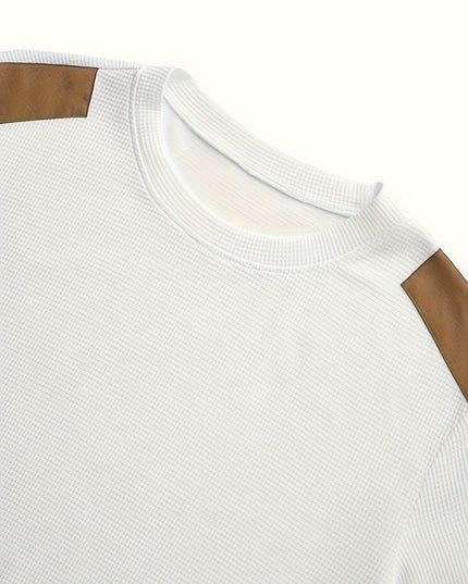 Oliver | Elbow-Patch Waffle-Knit Jumper
