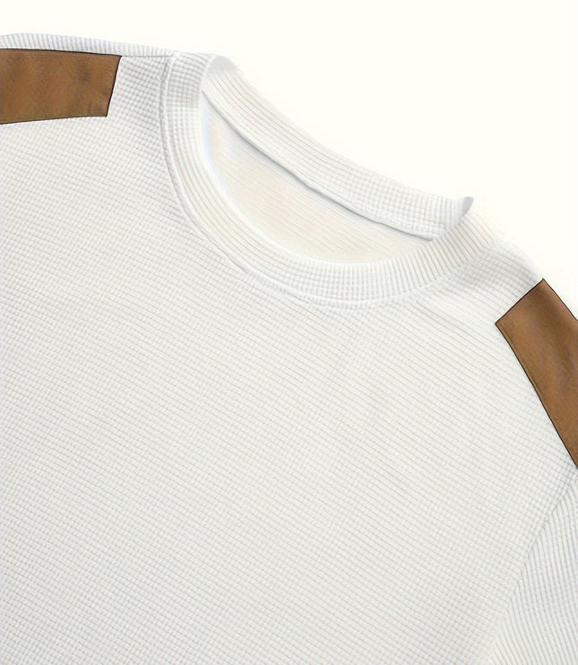 Oliver | Elbow-Patch Waffle-Knit Jumper
