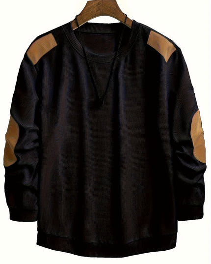Oliver | Elbow-Patch Waffle-Knit Jumper