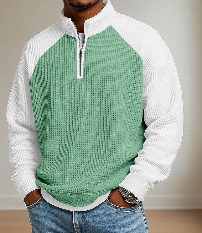 Nathaniel | Textured Quarter-Zip Pullover