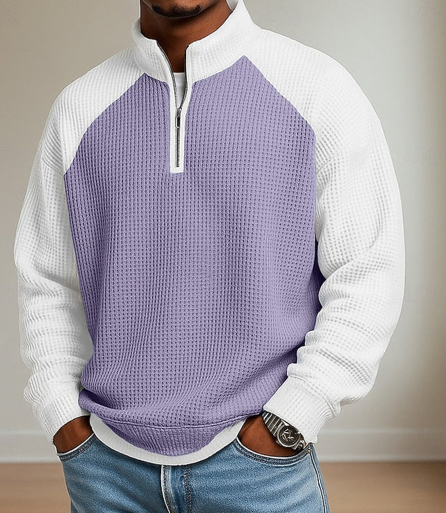 Nathaniel | Textured Quarter-Zip Pullover