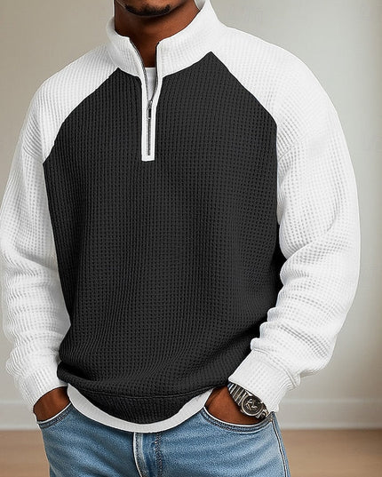 Nathaniel | Textured Quarter-Zip Pullover