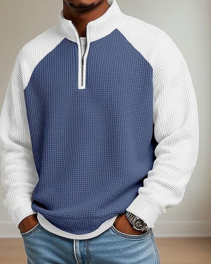 Nathaniel | Textured Quarter-Zip Pullover
