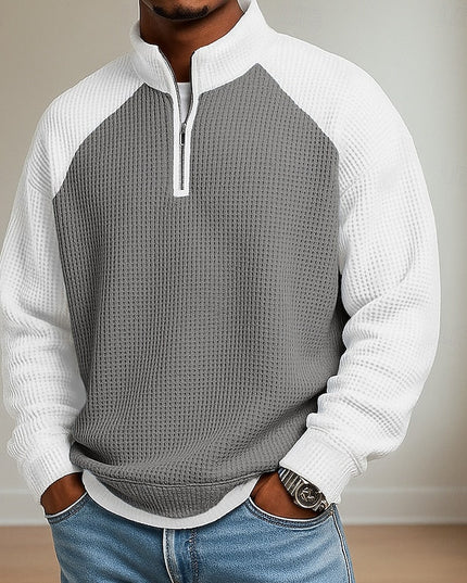 Nathaniel | Textured Quarter-Zip Pullover