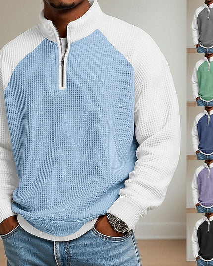 Nathaniel | Textured Quarter-Zip Pullover