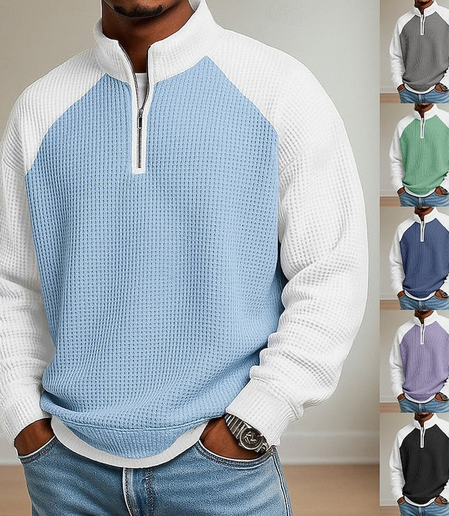 Nathaniel | Textured Quarter-Zip Pullover