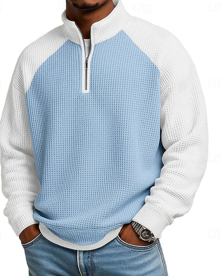 Nathaniel | Textured Quarter-Zip Pullover