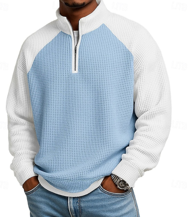 Nathaniel | Textured Quarter-Zip Pullover