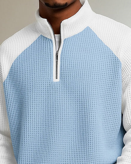 Nathaniel | Textured Quarter-Zip Pullover