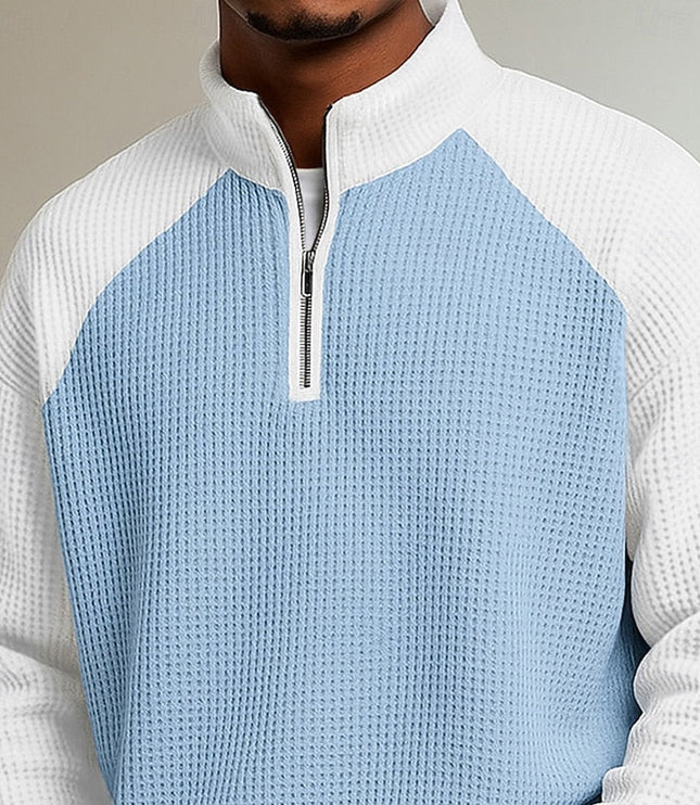 Nathaniel | Textured Quarter-Zip Pullover
