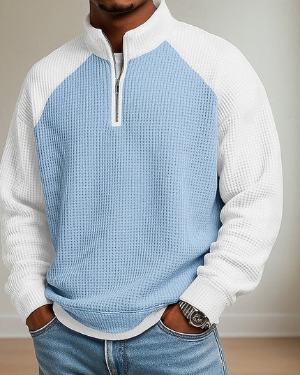 Nathaniel | Textured Quarter-Zip Pullover