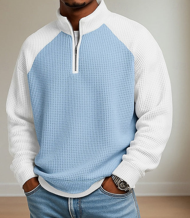 Nathaniel | Textured Quarter-Zip Pullover