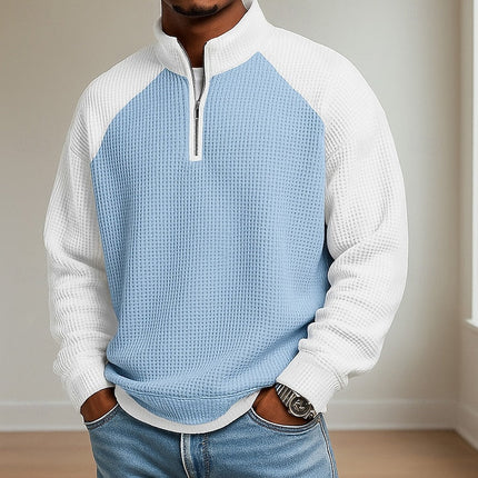 Nathaniel | Textured Quarter-Zip Pullover