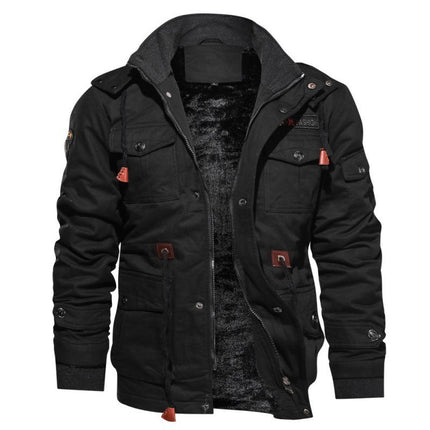 Men's Warm Waterproof Winter Jacket with Fleece Lining