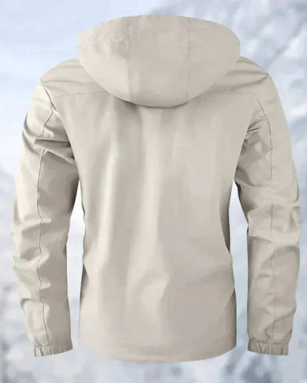 Men's Waterproof Hooded Quilted Jacket Windproof Outdoor Parka