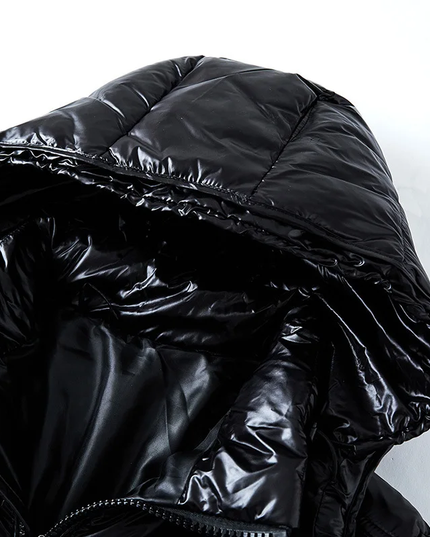 Men's Zip Pocket High Shine Puffer Jacket