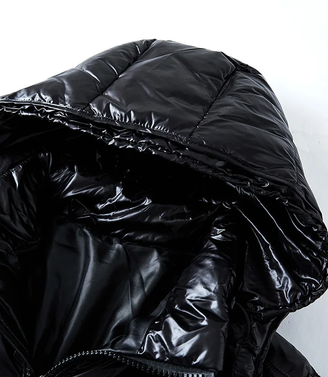 Men's Zip Pocket High Shine Puffer Jacket