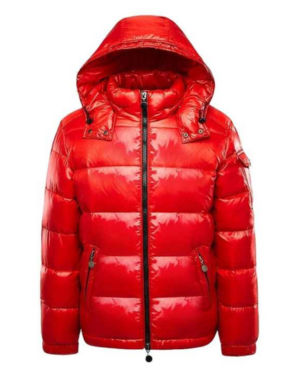 Men's Zip Pocket High Shine Puffer Jacket