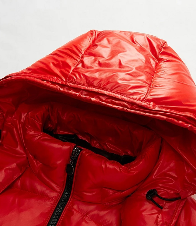 Men's Zip Pocket High Shine Puffer Jacket