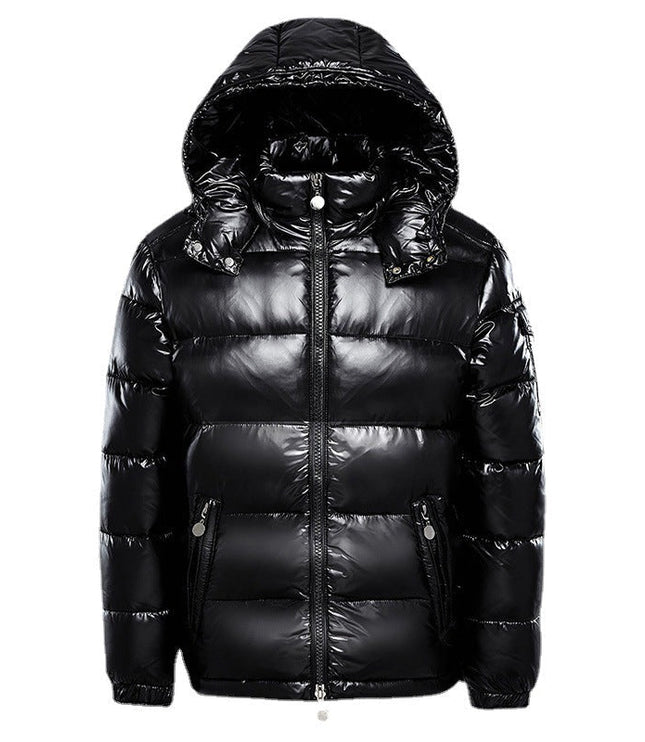 Men's Zip Pocket High Shine Puffer Jacket