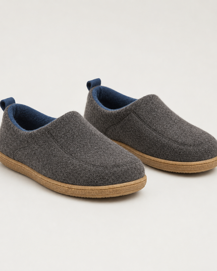 Women's and Men's Closed Back Slippers with Plush Lining