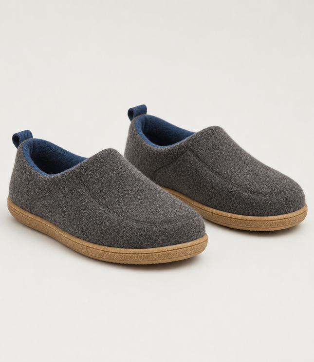 Women's and Men's Closed Back Slippers with Plush Lining