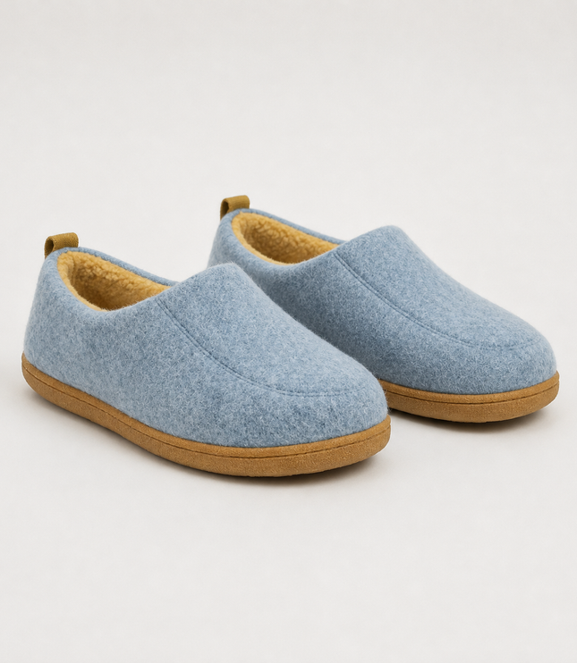 Women's and Men's Closed Back Slippers with Plush Lining