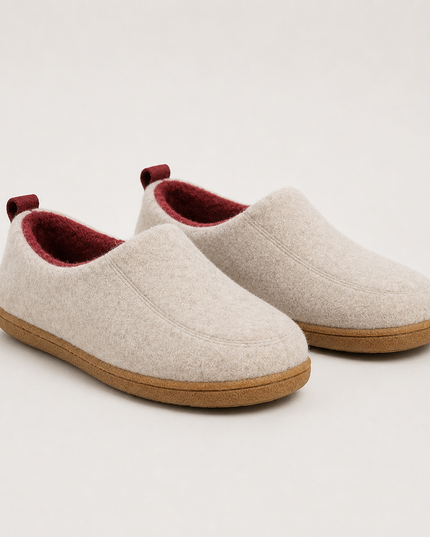 Women's and Men's Closed Back Slippers with Plush Lining