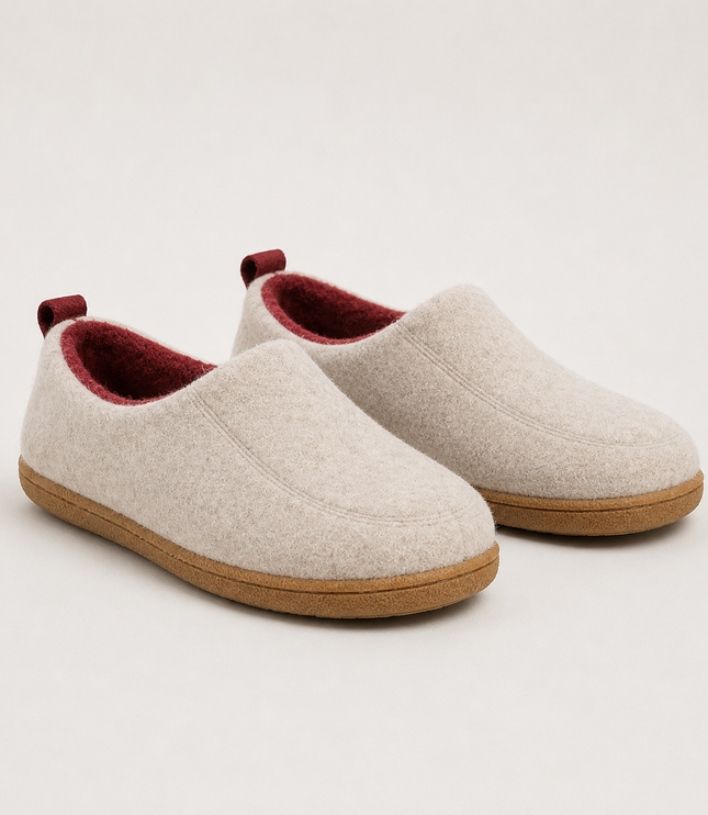 Women's and Men's Closed Back Slippers with Plush Lining