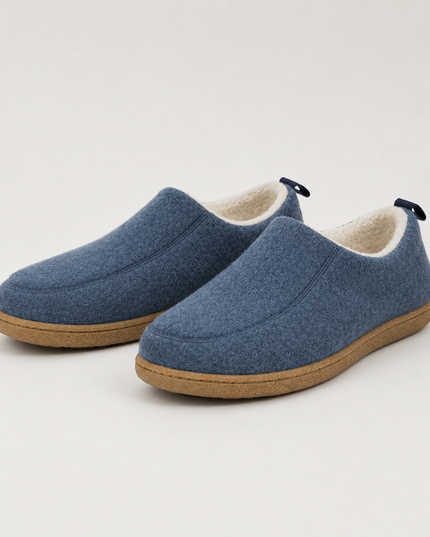 Women's and Men's Closed Back Slippers with Plush Lining