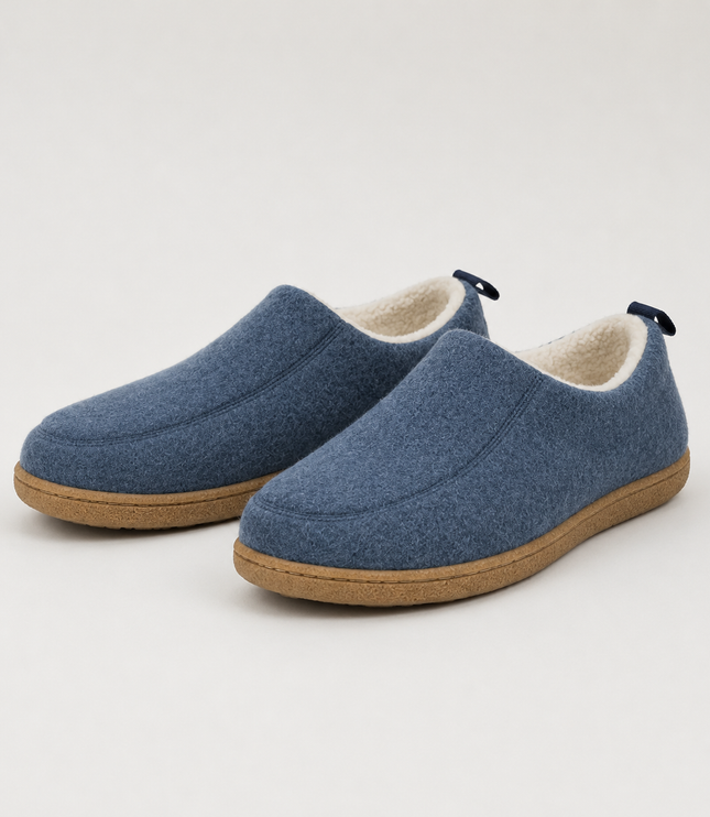 Women's and Men's Closed Back Slippers with Plush Lining