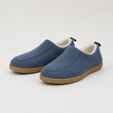 Women's and Men's Closed Back Slippers with Plush Lining
