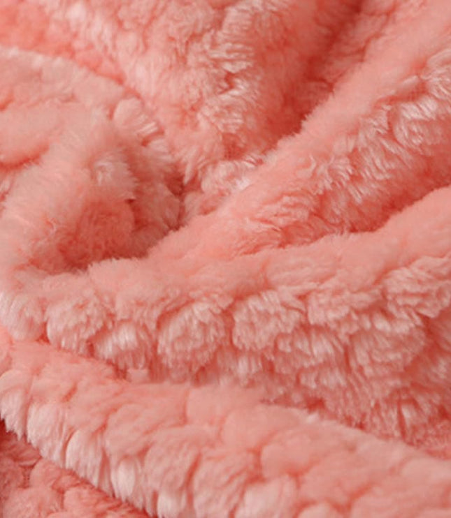 Women's and Men's Plush Dressing Gown with Shawl Collar