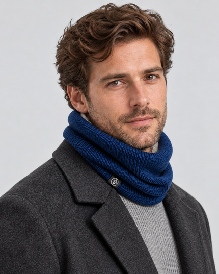 Women's and Men's Ribbed Knit Snood with Plush Lining