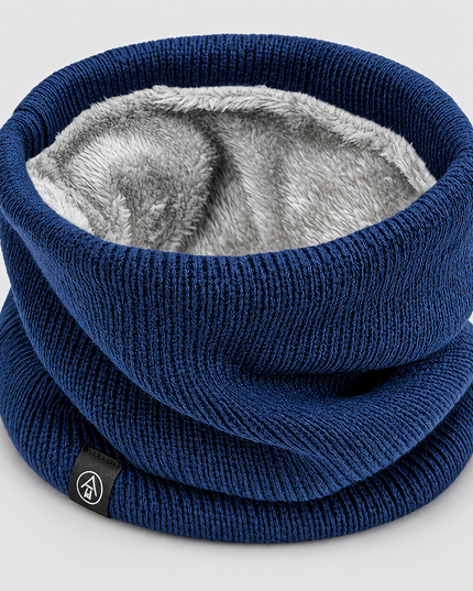 Women's and Men's Ribbed Knit Snood with Plush Lining