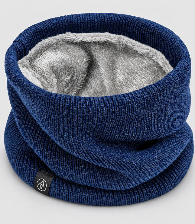 Women's and Men's Ribbed Knit Snood with Plush Lining