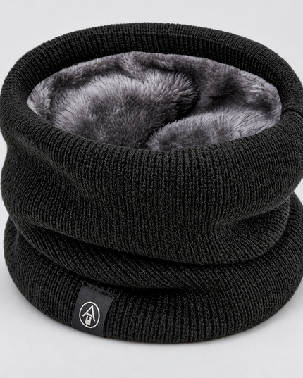 Women's and Men's Ribbed Knit Snood with Plush Lining