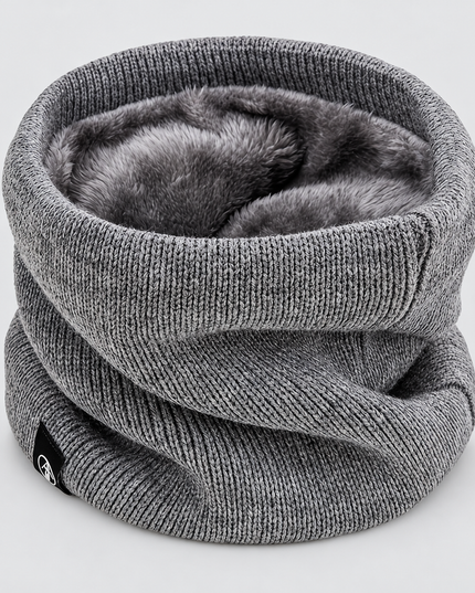 Women's and Men's Ribbed Knit Snood with Plush Lining