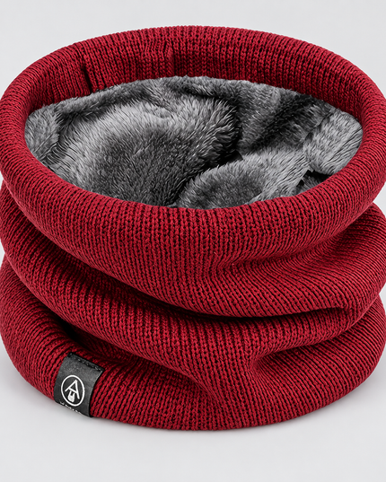 Women's and Men's Ribbed Knit Snood with Plush Lining