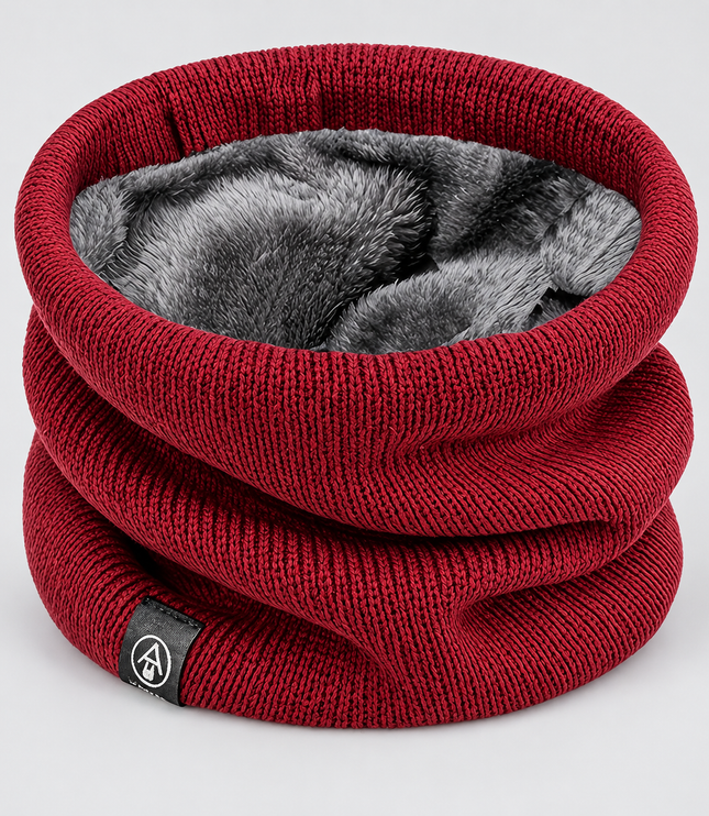 Women's and Men's Ribbed Knit Snood with Plush Lining