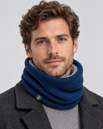 Women's and Men's Ribbed Knit Snood with Plush Lining