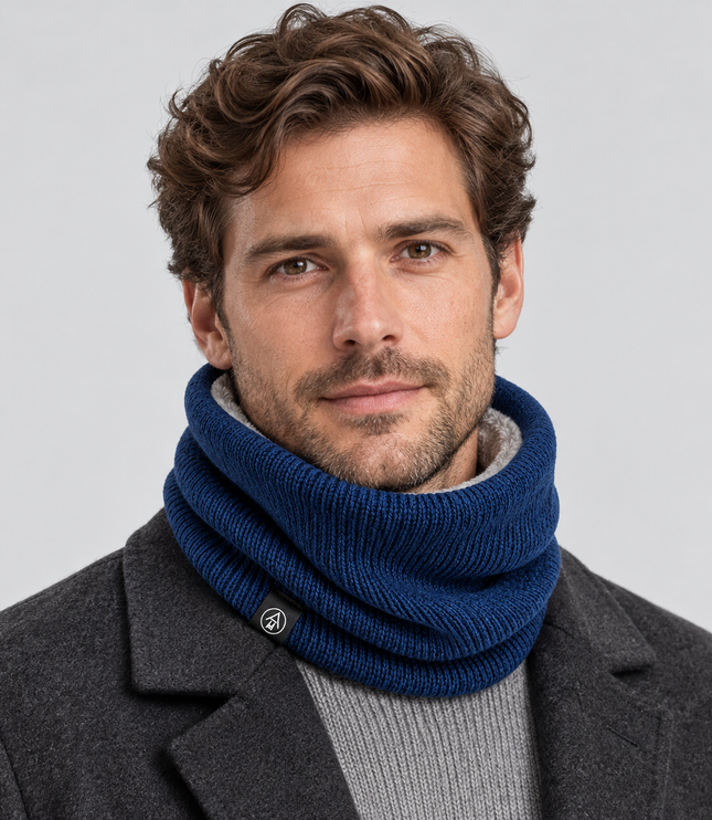 Women's and Men's Ribbed Knit Snood with Plush Lining