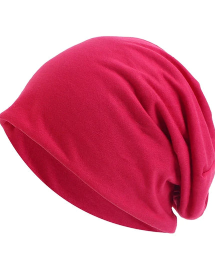 Women's and Men's Slouchy Beanie Hat in Stretch Knit