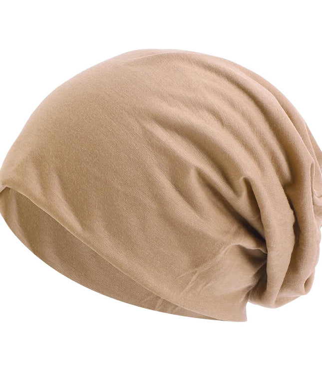 Women's and Men's Slouchy Beanie Hat in Stretch Knit