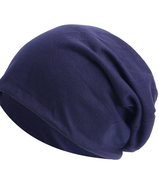 Women's and Men's Slouchy Beanie Hat in Stretch Knit