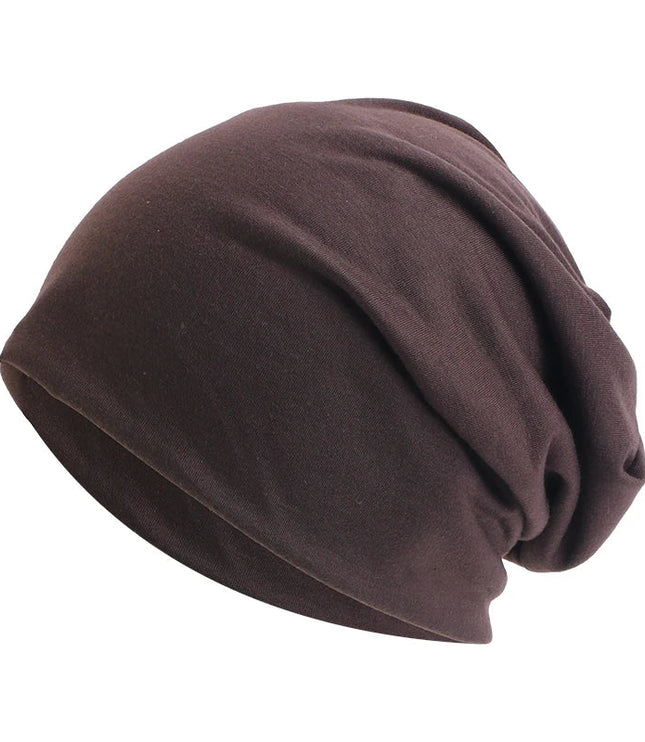 Women's and Men's Slouchy Beanie Hat in Stretch Knit