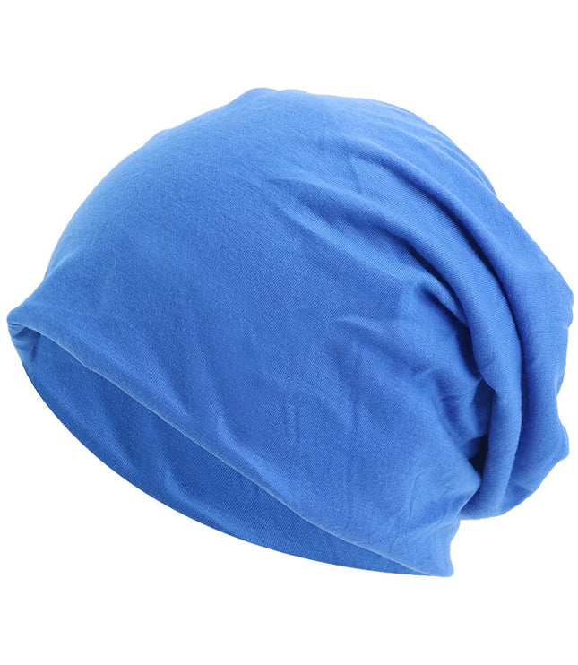 Women's and Men's Slouchy Beanie Hat in Stretch Knit